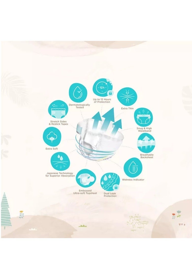Mumz Care Baby Diapers, Ultra-Thin with Super Absorbency, Size 5, 12-18 Kg, 5 Pack & 110 Diapers.