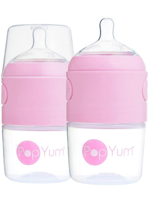 Anti-Colic Formula Making, Mixing, Dispenser Baby Feeding Bottles, 2-Pack With 1 Nipples- 5 oz Pink