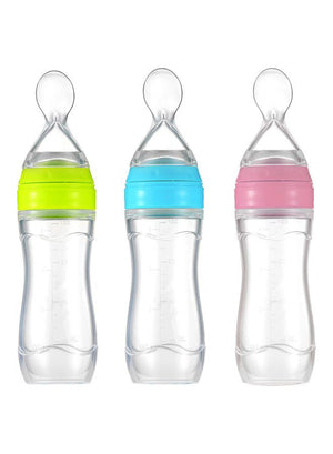 Set Of 3 Feeding Bottle With Spoon For Toddlers